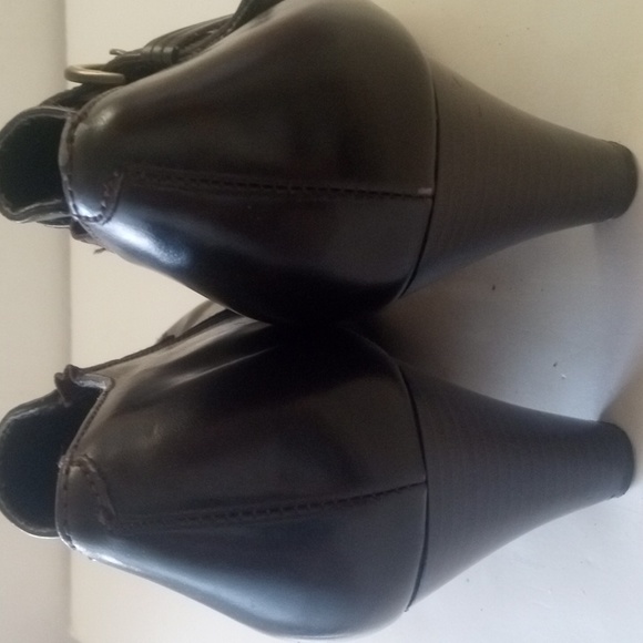 Women's Bass Dark Brown Ankle Boots Size 8 1/2M - Picture 3 of 12